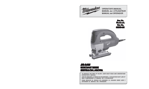 Milwaukee 6268-21 User Manual