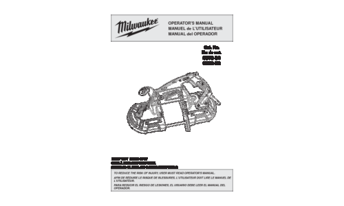 Milwaukee 6238-20 User Manual