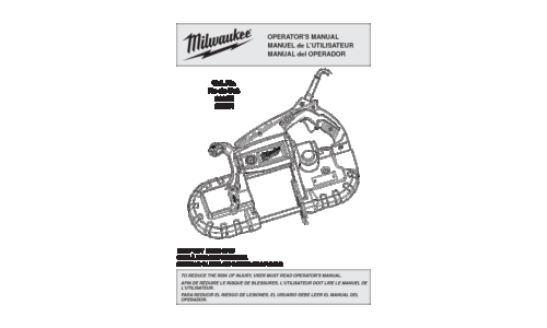 Milwaukee 6236N Saw User Manual