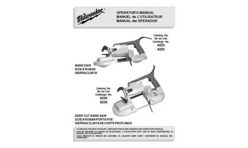 Milwaukee 6230N User Manual