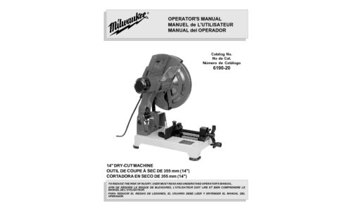 Milwaukee 6190-20 Saw User Manual