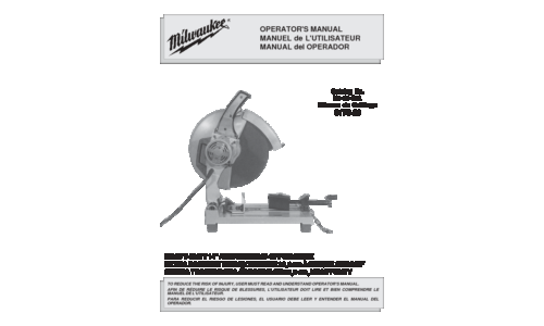 Milwaukee 6176-20 User Manual