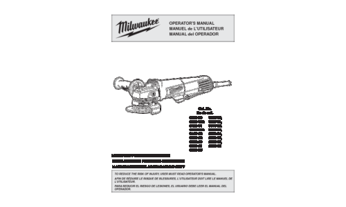 Milwaukee 6148-30 User Manual