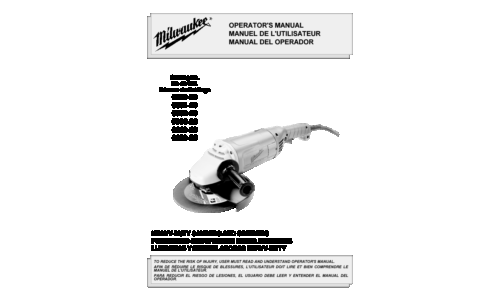 Milwaukee 6082-20 User Manual