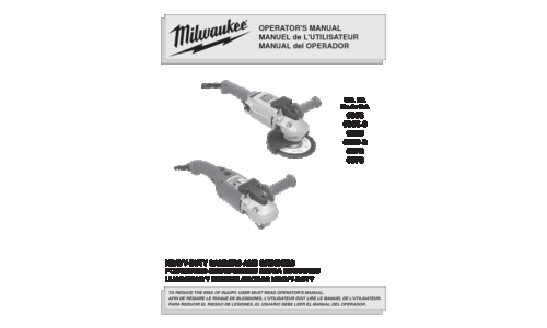 Milwaukee 6065 User Manual