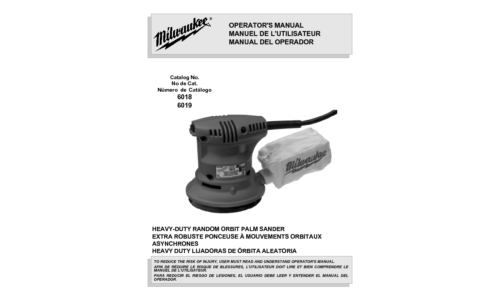 Milwaukee 6019 User Manual