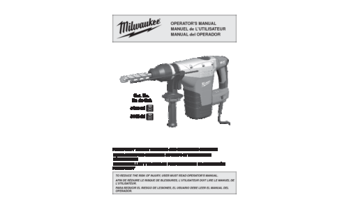 Milwaukee 5426-21 User Manual