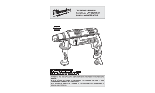 Milwaukee 5374-20 User Manual