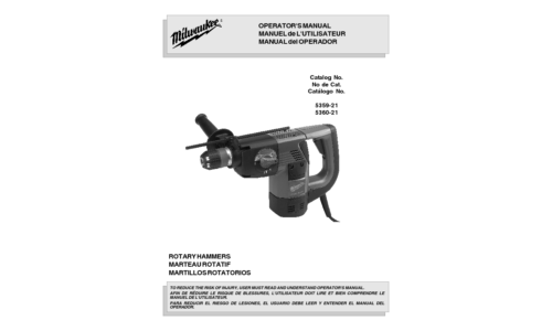 Milwaukee 5360-21 User Manual