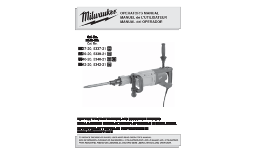 Milwaukee 5340-21 User Manual