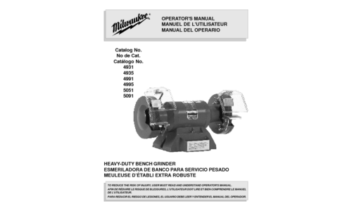 Milwaukee 5091 User Manual