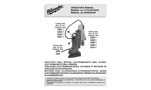 Milwaukee 4209-1 User Manual