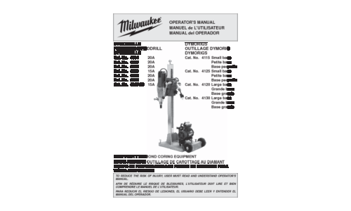 Milwaukee 4096 User Manual