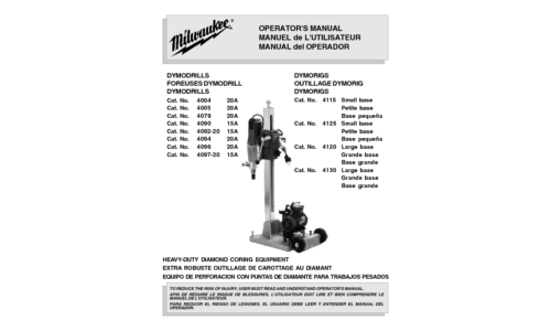 Milwaukee 4092-20 15A User Manual