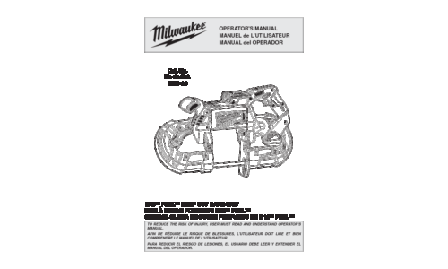 Milwaukee 2729-20 User Manual