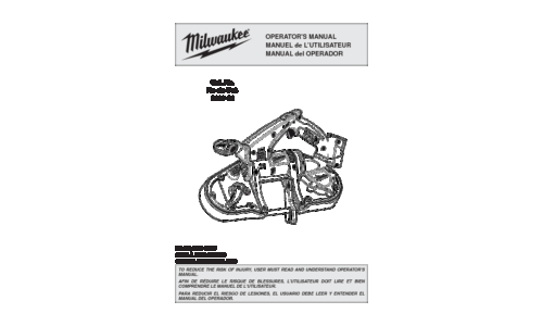 Milwaukee 2629-20 User Manual