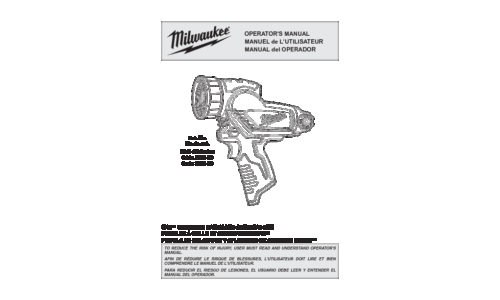 Milwaukee 2441-20 User Manual