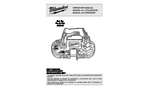 Milwaukee 2429-20 User Manual