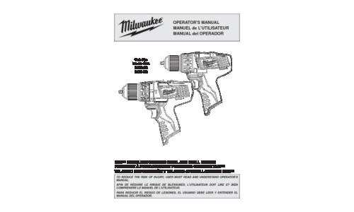 Milwaukee 2411-20 User Manual