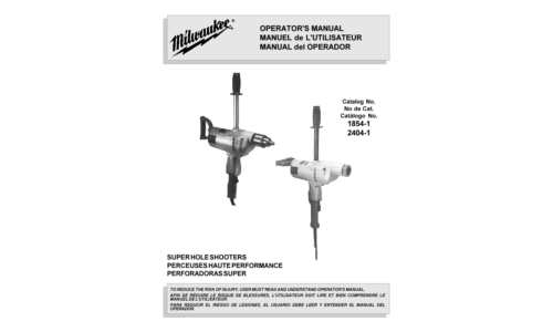 Milwaukee 2404-1 User Manual