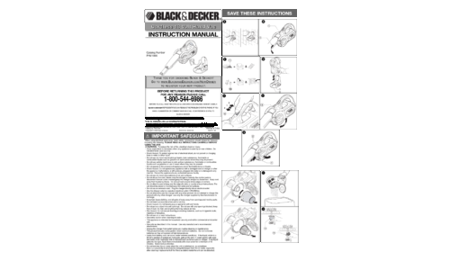 Black and Decker Vacuum Cleaner User Manual