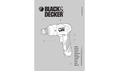 Black and Decker VPX1101 User Manual