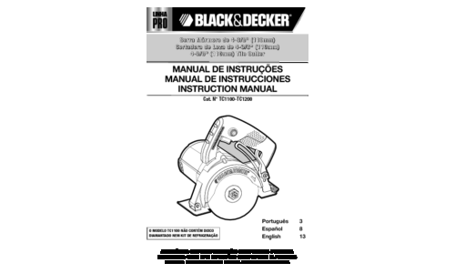 Black and Decker TC1200 User Manual