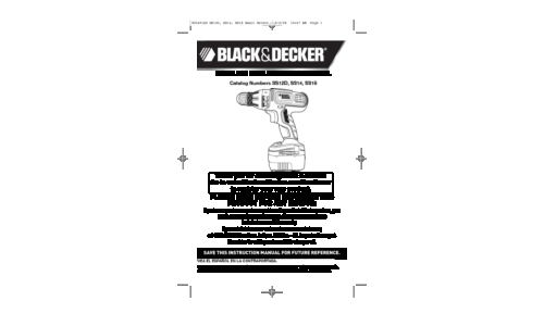 Black and Decker SS12D User Manual