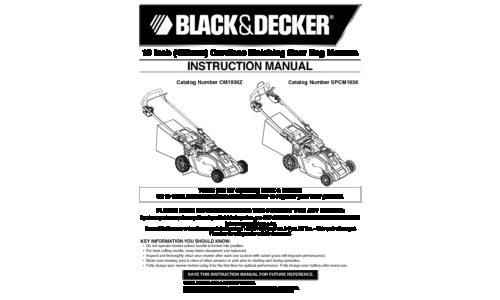 Black and Decker SPCM1936 User Manual