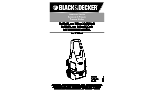 Black and Decker PW1550 User Manual