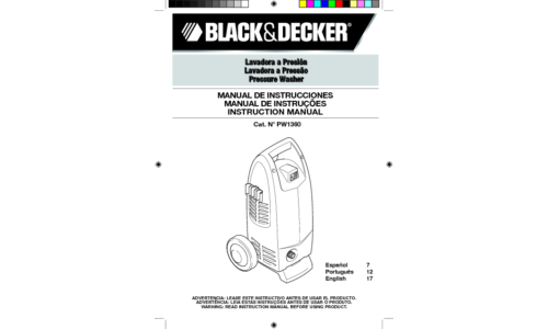 Black and Decker PW1360 User Manual