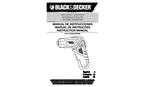 Black and Decker PD400 User Manual