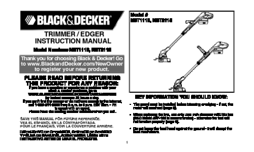 Black and Decker NST1118 User Manual