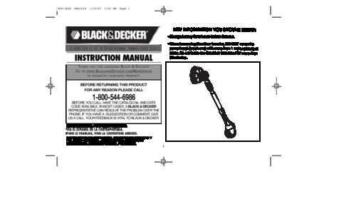 Black and Decker NPS1018 User Manual