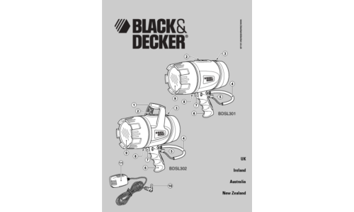 Black and Decker Lithium-Ion Halogen Spotlight User Manual