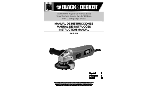 Black and Decker Linea Pro G720 User Manual