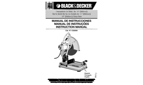 Black and Decker Linea Pro CS2000 User Manual