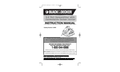 Black and Decker Li4000 User Manual