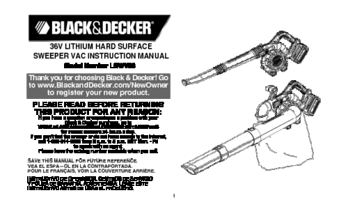 Black and Decker LSWV36 User Manual