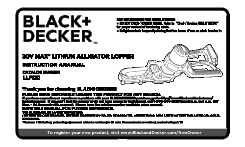 Black and Decker LLP120 User Manual