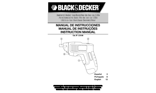 Black and Decker LI3100 User Manual