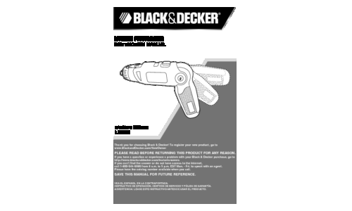 Black and Decker LI2000 User Manual