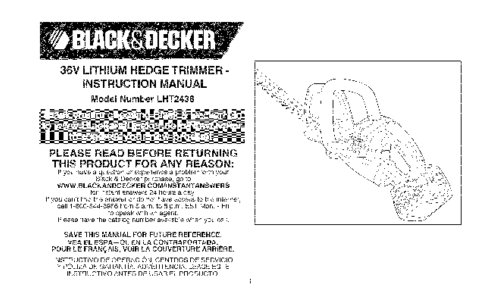 Black and Decker LHT2436 User Manual