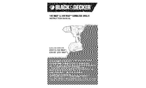 Black and Decker LDX116 User Manual