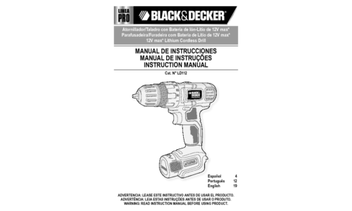 Black and Decker LD112 User Manual