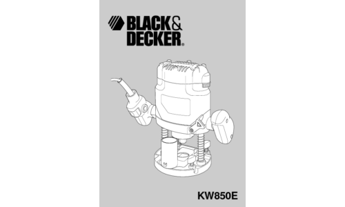 Black and Decker KW850E User Manual