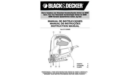 Black and Decker KS505 User Manual