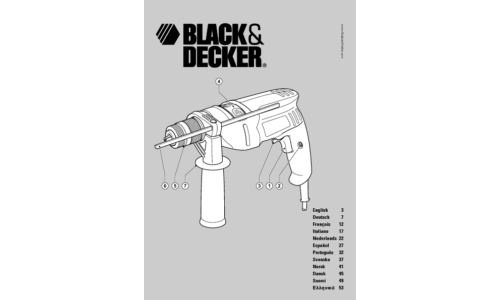 Black and Decker KR52CRE Technical Data