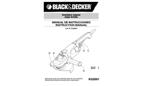 Black and Decker KG2001 User Manual