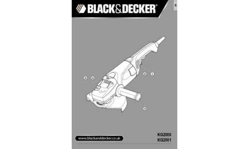 Black and Decker KG2001 Specifications